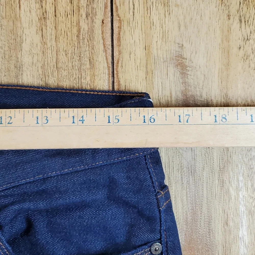 Mott & Bow Straight Jeans Mens 32x32 Dark Indigo 100% Cotton Rigid Denim MB001